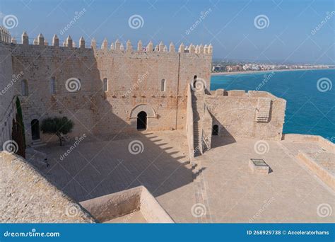 Peniscola Castle Walls Historic Spanish Town of Peniscola, Spain ...