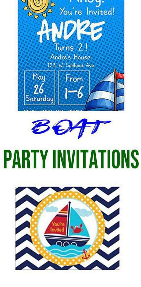 Best Boat Party Invitations | Boat party, Boat party theme, Party invitations kids