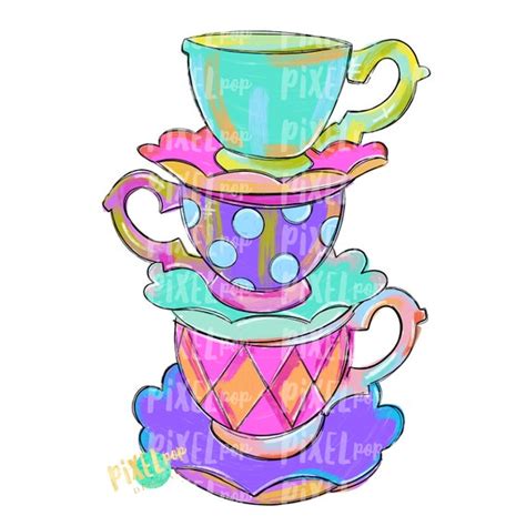 Teacup Clipart Tea Clipart Teacup Floral Vintage Tea Cups Tea Party ...