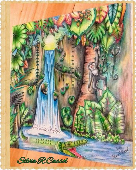 Magical Jungle-Johanna Basford-By Silvia Regina Cassol Jungle Coloring Pages, Coloring Book Art ...