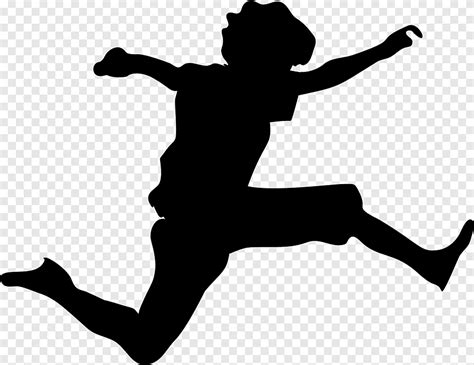 Silhouette Jumping graphy, jump, child, animals png | PNGEgg