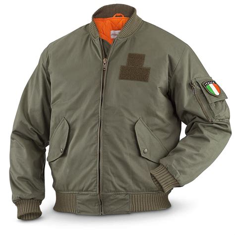 New Italian Military Surplus Waterproof Bomber Jacket - 636928, Flight ...