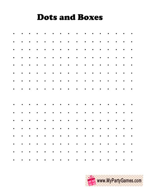 Dot Box Game Printable