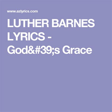 Luther Barnes All Songs Lyrics - barnratu