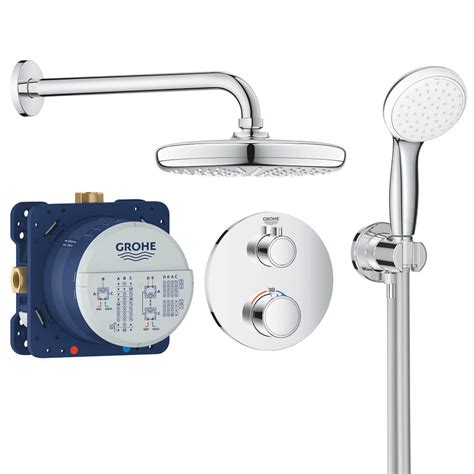 Grohe Grohtherm Perfect Shower Set With Tempesta 210 And Handset - 34872000