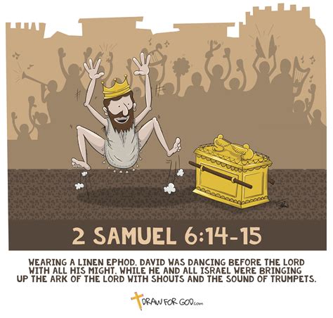 King David Dancing Before the Lord - Christian Cartoon and Comic