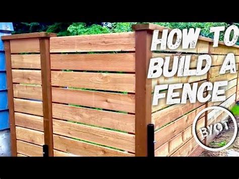 How To Build A Fence : DIY PRIVACY FENCE - YouTube