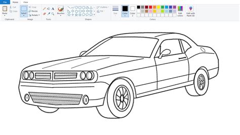 How to draw Car in 3D | Drawing 3D Car on computer using Ms Paint | Car drawing Tutorial. - YouTube