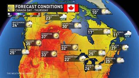 The Weather Network - Canada Day Forecast: thin goldilocks zone in a ...