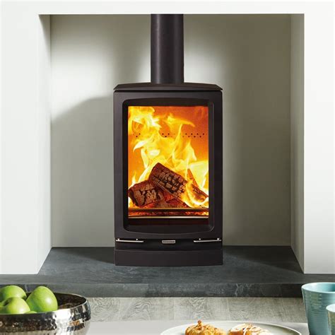 Stovax Vogue Small T Wood Burning Eco Stove with Cast Iron Top Plate ...