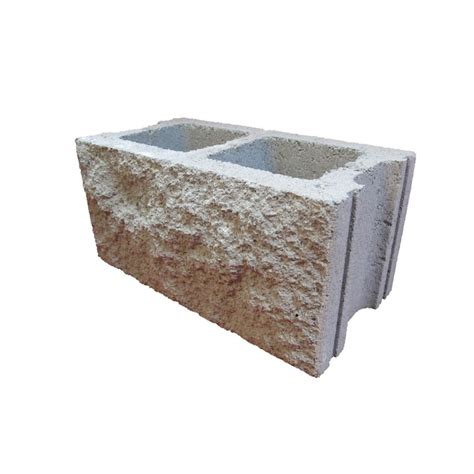 8-in x 8-in x 16-in Split Faced Cored Concrete Block in the Concrete ...