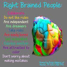 Possible characteristics of right brained people | Right brain, Brain ...