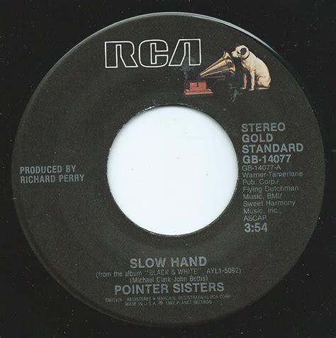 Pointer Sisters - Slow Hand / Should I Do It (1981, Vinyl) | Discogs