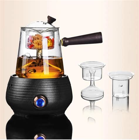 220V 730ml 200 1000w Automatic High temperature resistance tea maker Electric tea service two ...