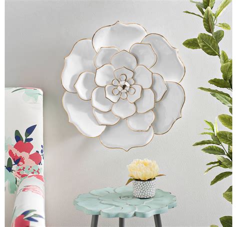 White Metal Blooming Flower Wall Sculpture | Kirklands | Flower wall, Flower wall decor, Flower ...