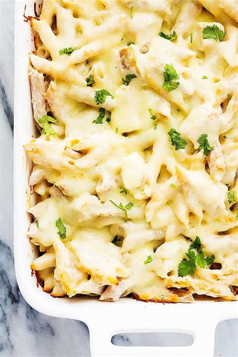 Chicken Alfredo Baked Penne | Creme De La Crumb