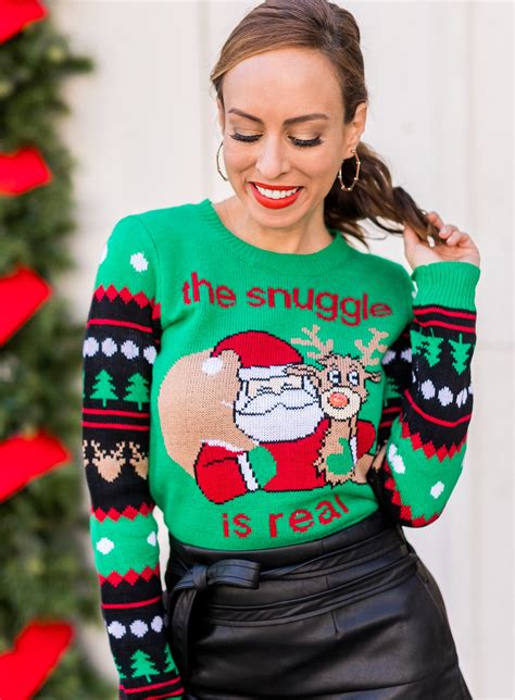 How To Make an Ugly Christmas Sweater Party Outfit Look Cute - Sydne Style