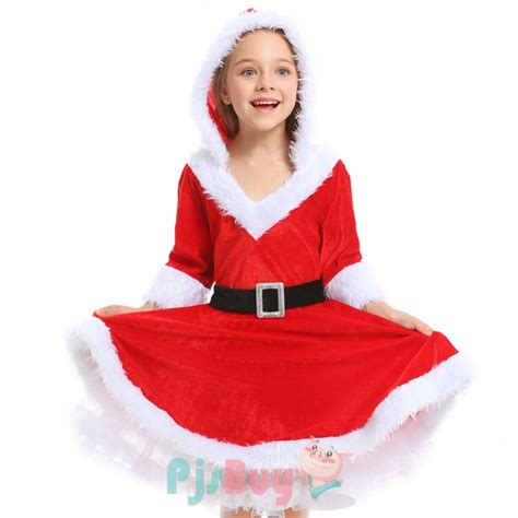 Girls Santa Dress Cute Christmas Costume For Kids - Pjsbuy.com