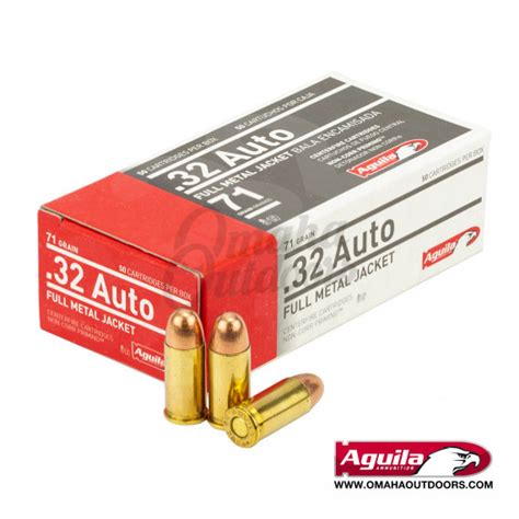 Aguila 32 ACP 71 Grain FMJ Ammo 50 Round Box - Omaha Outdoors