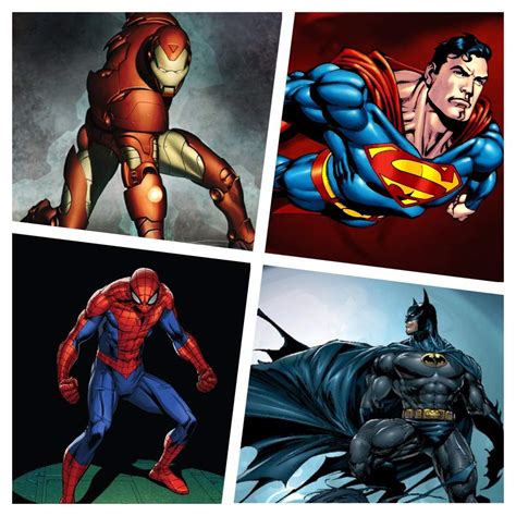 #ComicCreativityChallenge Iron Man & Spider-Man vs Superman & Batman ...