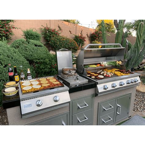 KOKOMO GRILLS Teppanyaki Griddle | BBQ Grill with Side Burner & Drawer | Backyard kitchen ...