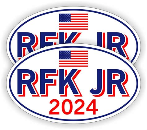 RFK JR 2024 Oval Vinyl Decals / Car Truck SUV Bumper Stickers ...