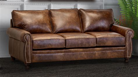 Charlton Home® Alborghus 86'' Leather Sofa | Wayfair