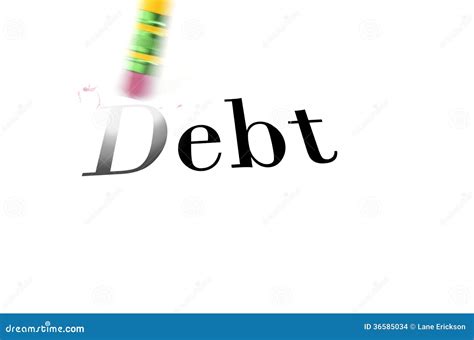 Erasing Debt With Pencil Eraser Stock Photo - Image of green, delete: 36585034