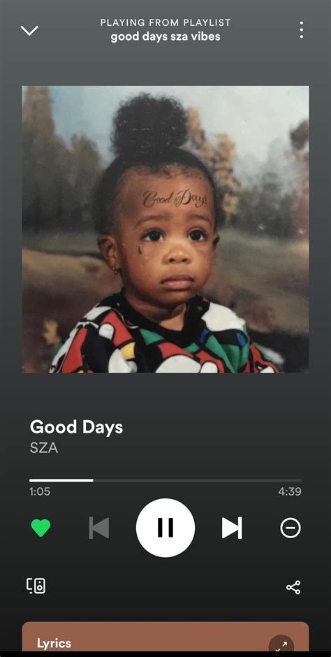 good days-sza | Songs, Music album covers, Music album cover