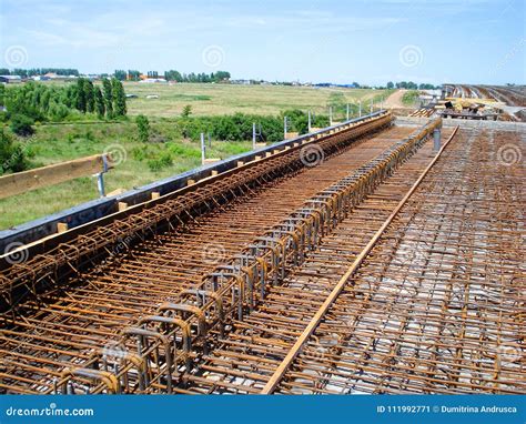 Bridge in Construction Process Stock Image - Image of heavy, cement ...