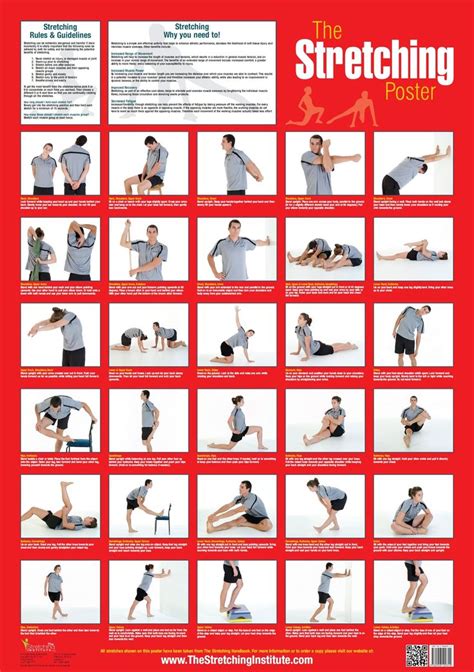 the stretching poster shows how to do stretches