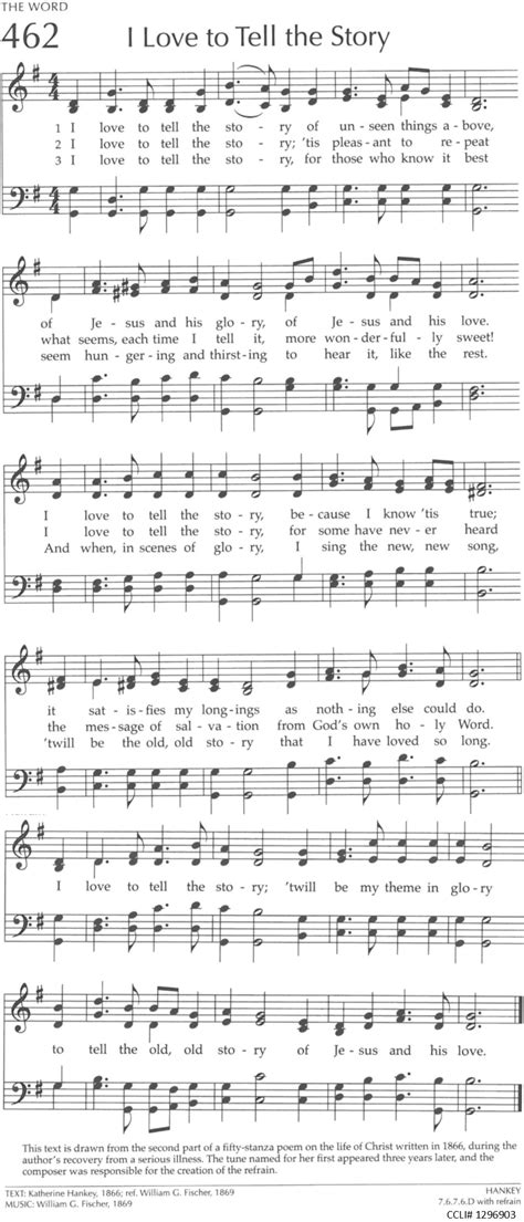 I Love to Tell the Story ~ Hymn 462 ‹ First Presbyterian Winter Haven