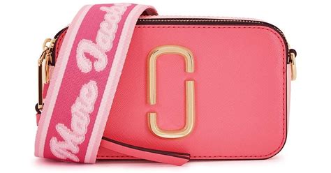 Marc Jacobs The Snapshot Small Pink Leather Cross-body Bag - Lyst