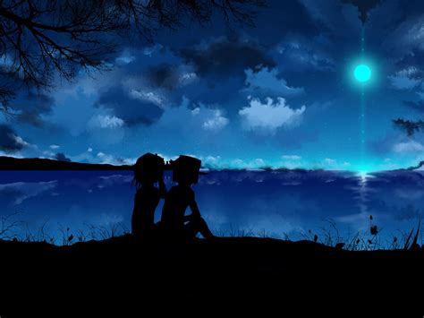 Dark Blue Anime Scenery Wallpapers - Wallpaper Cave