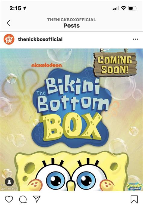 So I’m subscribed to the Nick Box and I saw they announced a SpongeBob ...