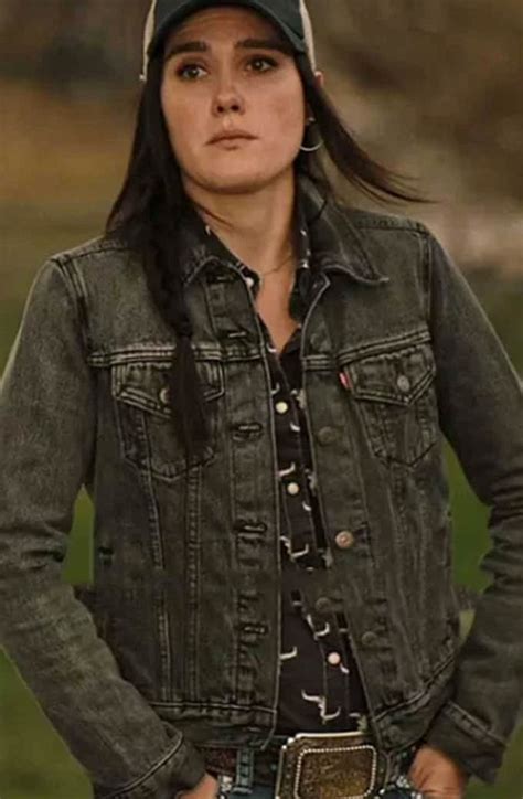 Eden Brolin Yellowstone TV Series Mia Black Denim Jacket