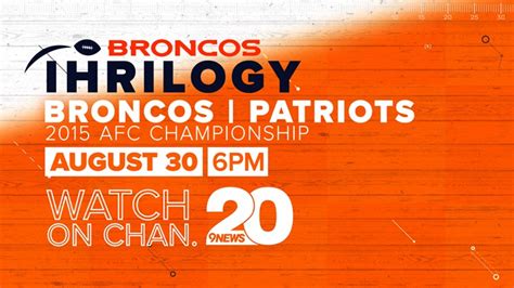 Broncos vs. Patriots: 2015 AFC Championship Game: Sunday, Aug. 30 ...