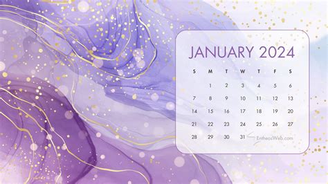 January 2024 Desktop Calendar - Bryn Margot