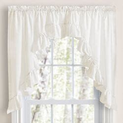 Charlene Ruffled Swag Valance Pair | Touch of Class