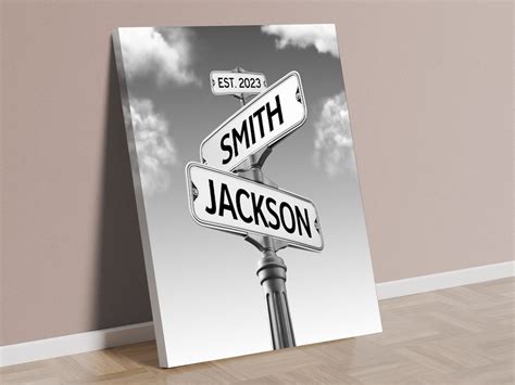 Personalized Name Vintage Street Sign Canvas Print Custom - Etsy