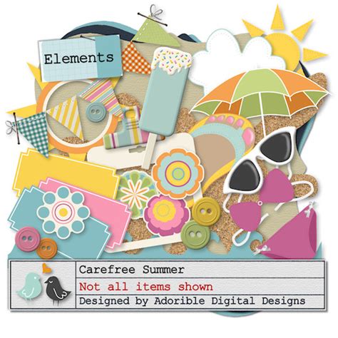 Katie's Nesting Spot: Carefree Summer Kit Release: Freebie & Giveaway