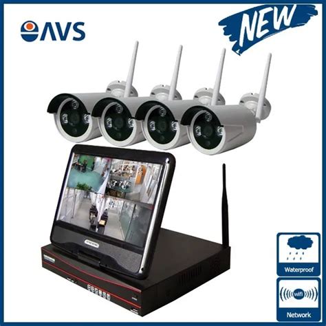 4CH 1080P Wireless NVR Kit with 10.1 Inch Screen Monitor Video Recorder Kit-in Surveillance ...