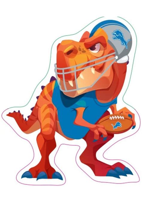 Detroit Souvenir | Detroit Lions Stickers Tyrannosaurus