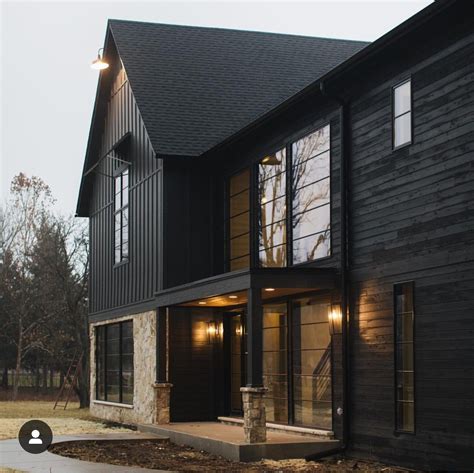 Pin on Structre | House exterior, Black house exterior, Modern farmhouse exterior