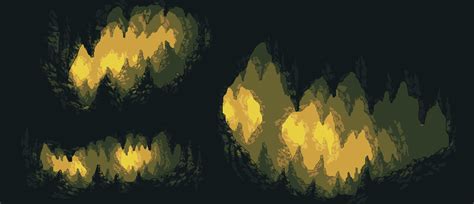 Pixel Art Cavern Background