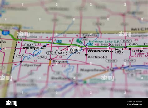 West Unity Ohio USA shown on a Geography map or Road map Stock Photo ...