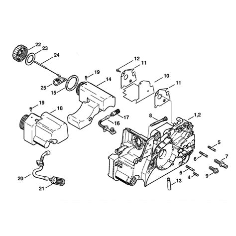 Stihl MS 180 Chainsaw (MS180C-B D) Parts Diagram, Engine Housing