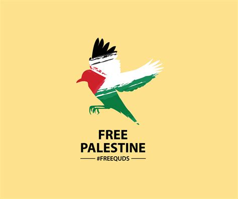 Free Palestine the butterfly flag Vector illustration background. Pray ...