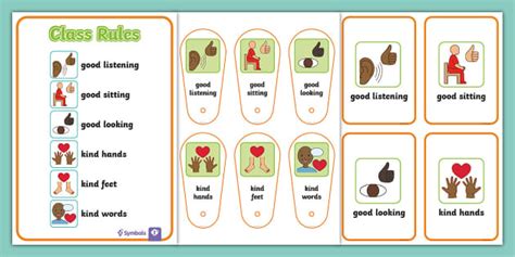 Twinkl Symbols: Class Rules Visuals (teacher made) - Twinkl