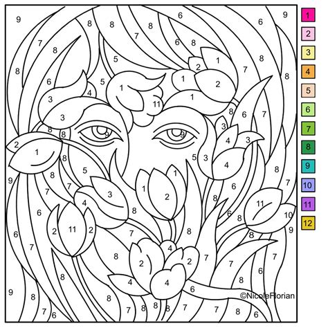 Nicole's Free Coloring Pages: COLOR BY NUMBER * COLORING PAGE